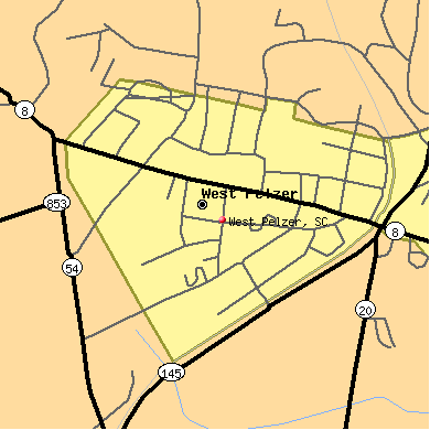 West Pelzer map