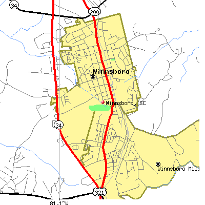 Winnsboro map