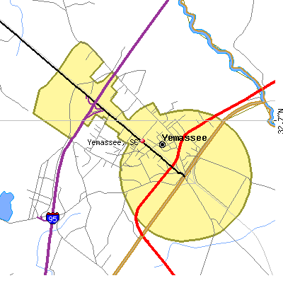 Yemassee map