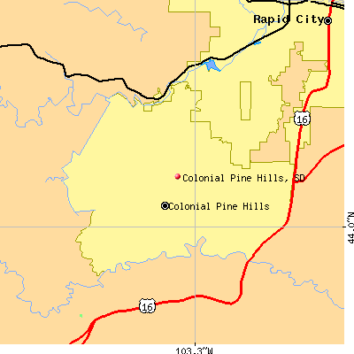 Colonial Pine Hills map