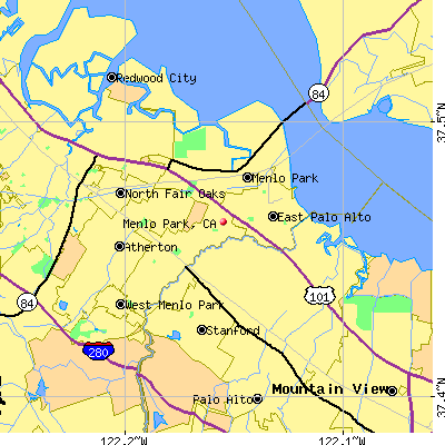 Menlo Park map