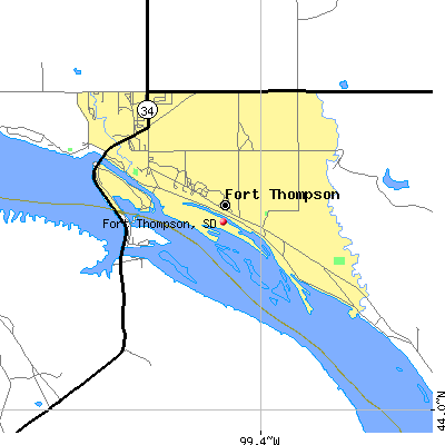 Fort Thompson map