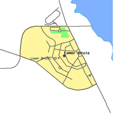 Lower Brule map
