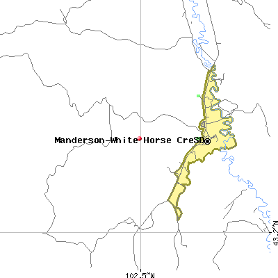 Manderson-White Horse Creek map