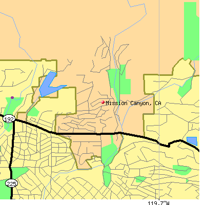 Mission Canyon map