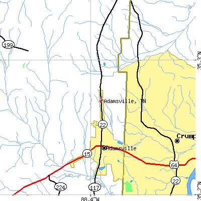 Adamsville map