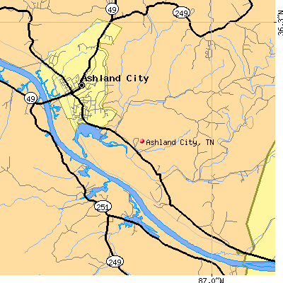 Ashland City map