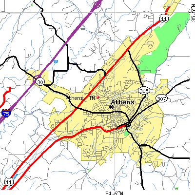 Athens map