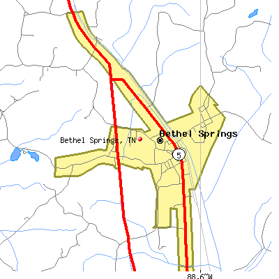 Bethel Springs map