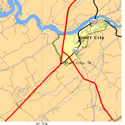 Bluff City map