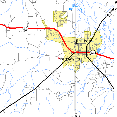 Bolivar map
