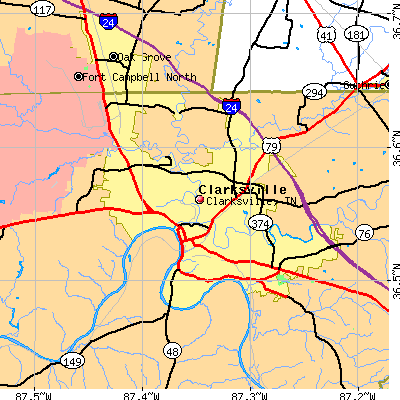 Clarksville map