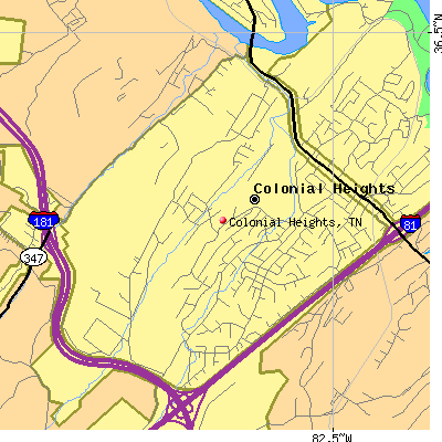 Colonial Heights map