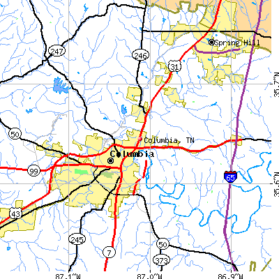 Columbia map