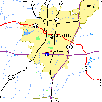 Cookeville map