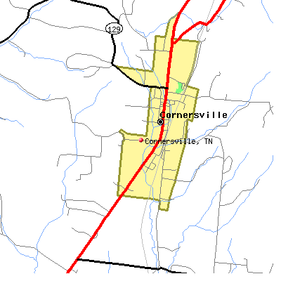 Cornersville map