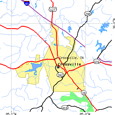 Crossville map