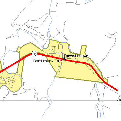 Dowelltown map