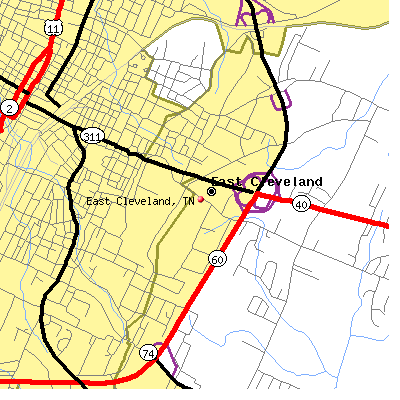 East Cleveland map