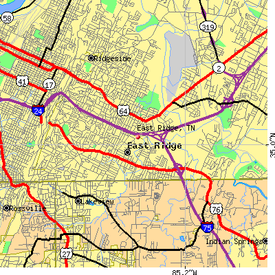East Ridge map