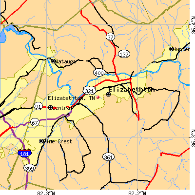 Elizabethton map