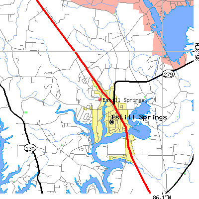 Estill Springs map