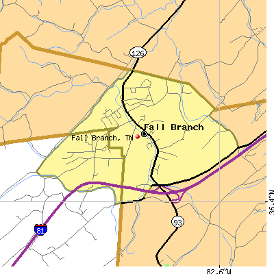 Fall Branch map