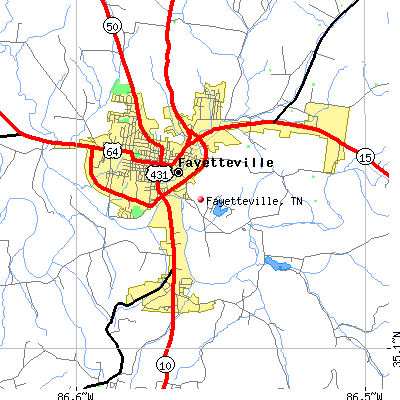 Fayetteville map