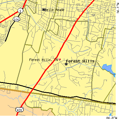 Forest Hills map