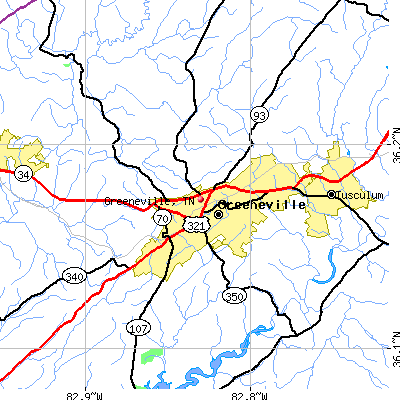 Greeneville map