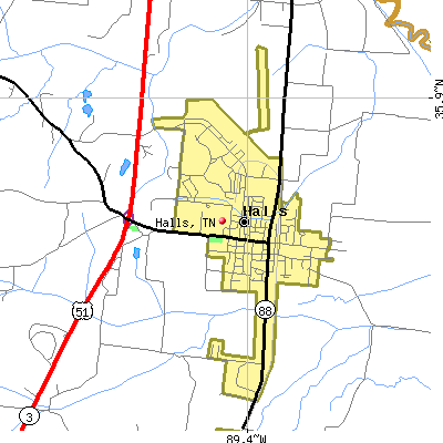 Halls map
