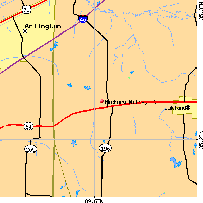 Hickory Withe map