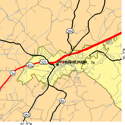 Jonesborough map