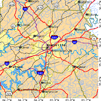 Knoxville map