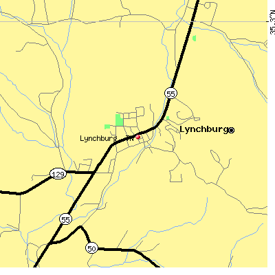 Lynchburg map