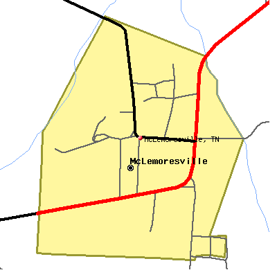 McLemoresville map