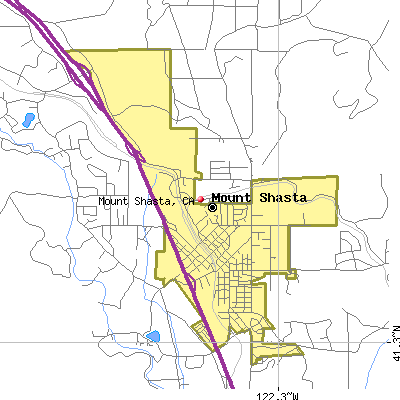 Mount Shasta map