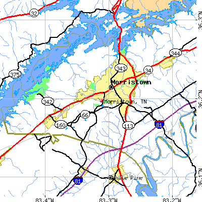 Morristown map
