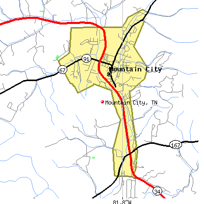 Mountain City map