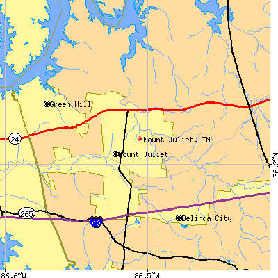 Mount Juliet map