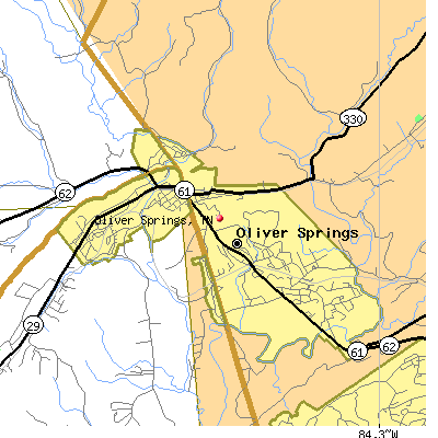 Oliver Springs map