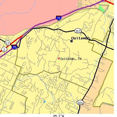 Ooltewah map