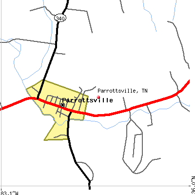 Parrottsville map