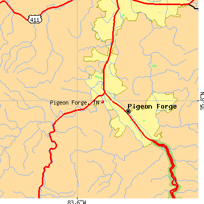 Pigeon Forge map