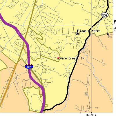 Pine Crest map