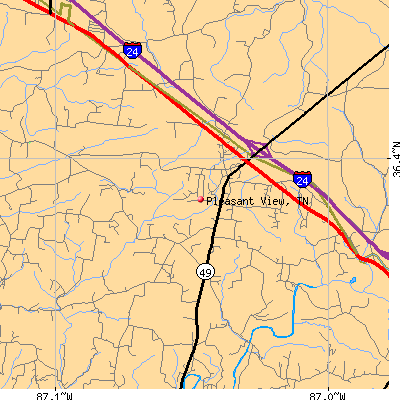 Pleasant View map