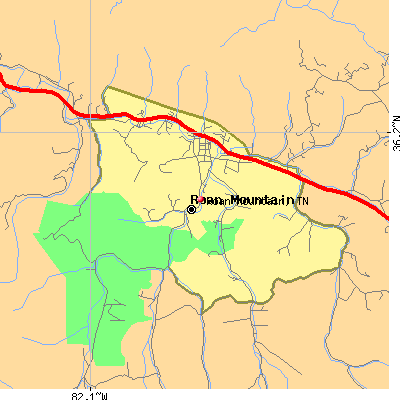 Roan Mountain map