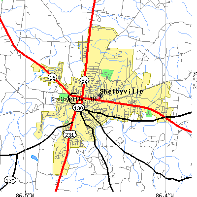 Shelbyville map