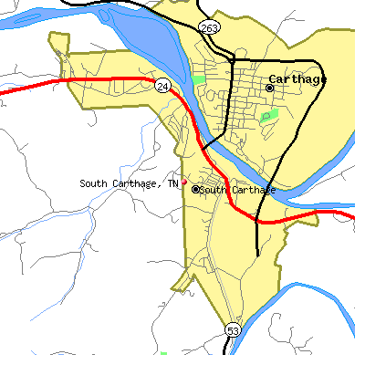 South Carthage map