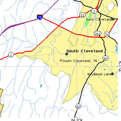 South Cleveland map